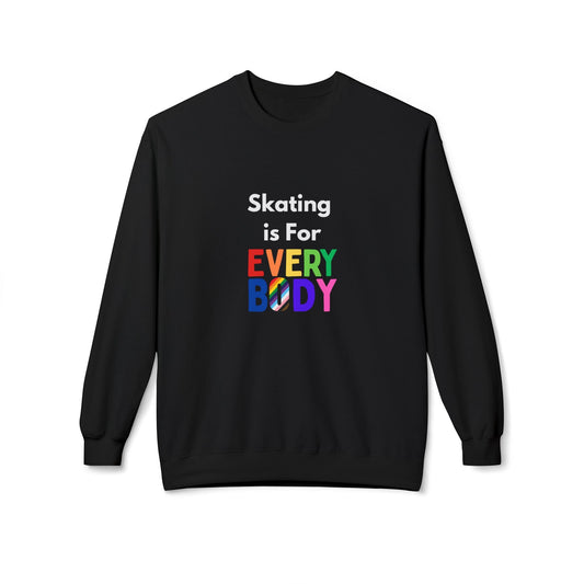 Skating is for Everybody Unisex Fleece Crewneck Sweatshirt