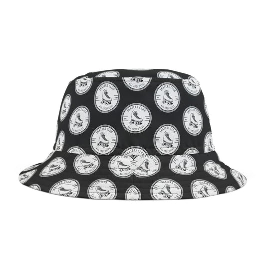 White Round Skaters Club Bucket Hat