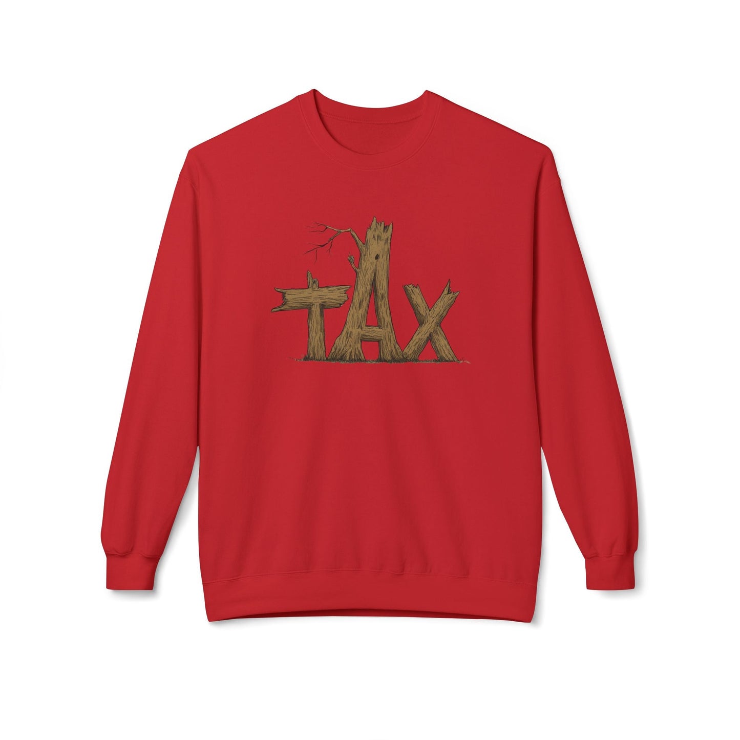 Wood Tax Unisex Fleece Crewneck Sweatshirt