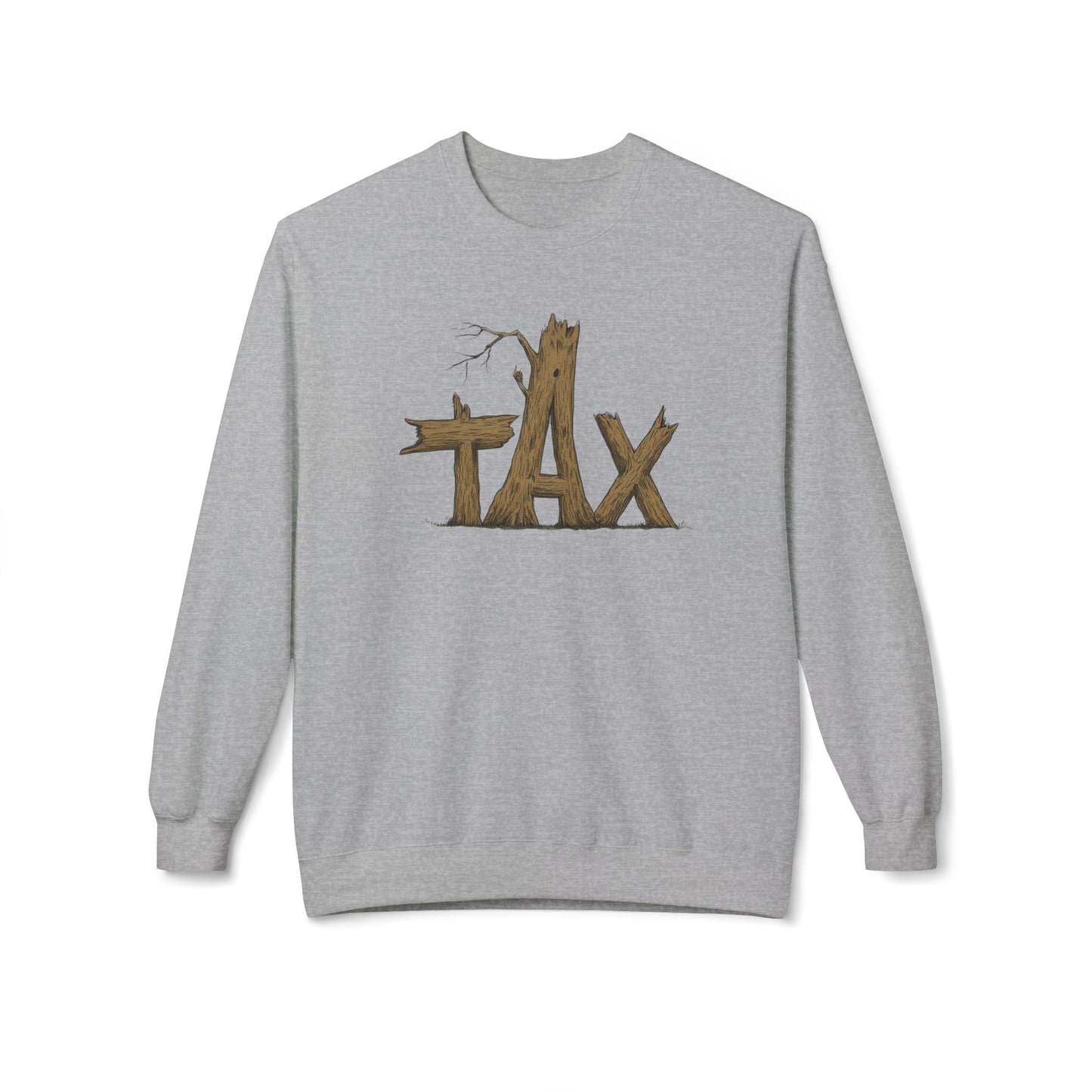 Wood Tax Unisex Fleece Crewneck Sweatshirt