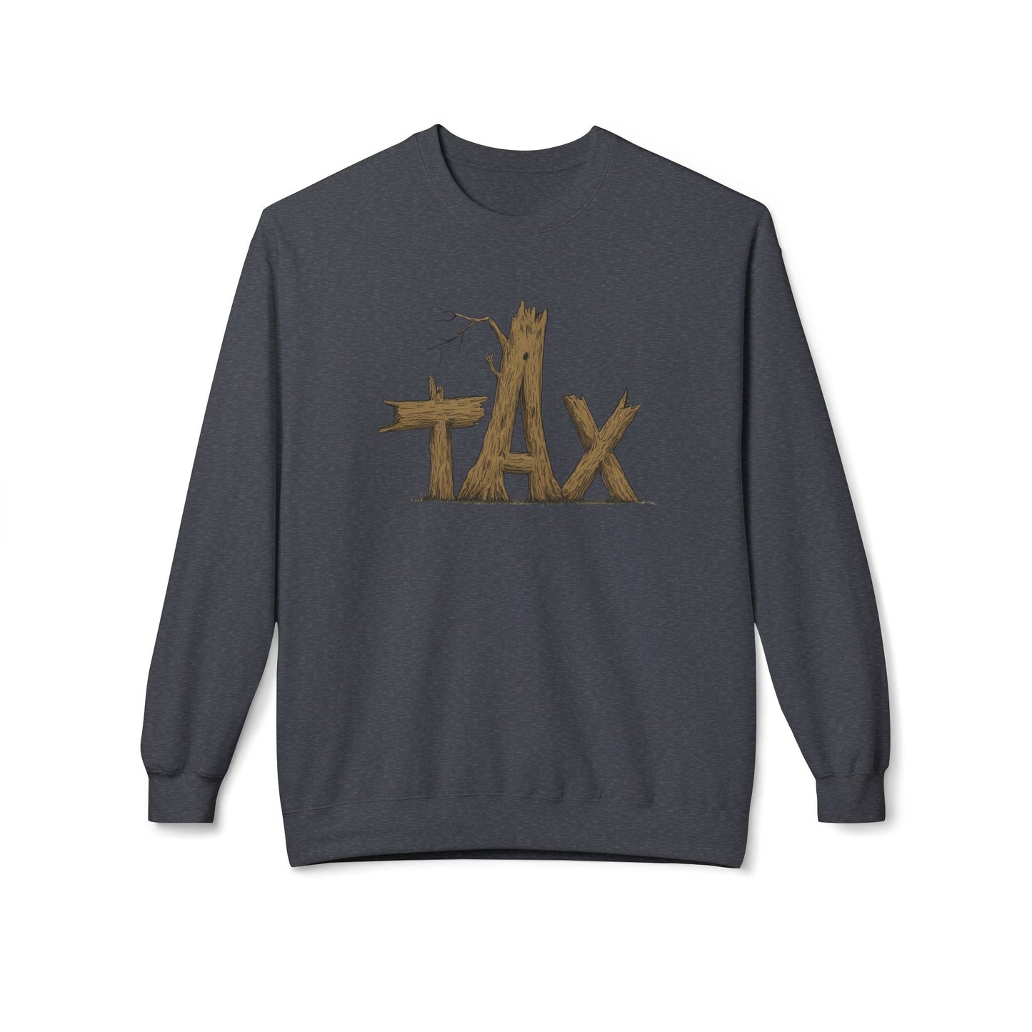 Wood Tax Unisex Fleece Crewneck Sweatshirt