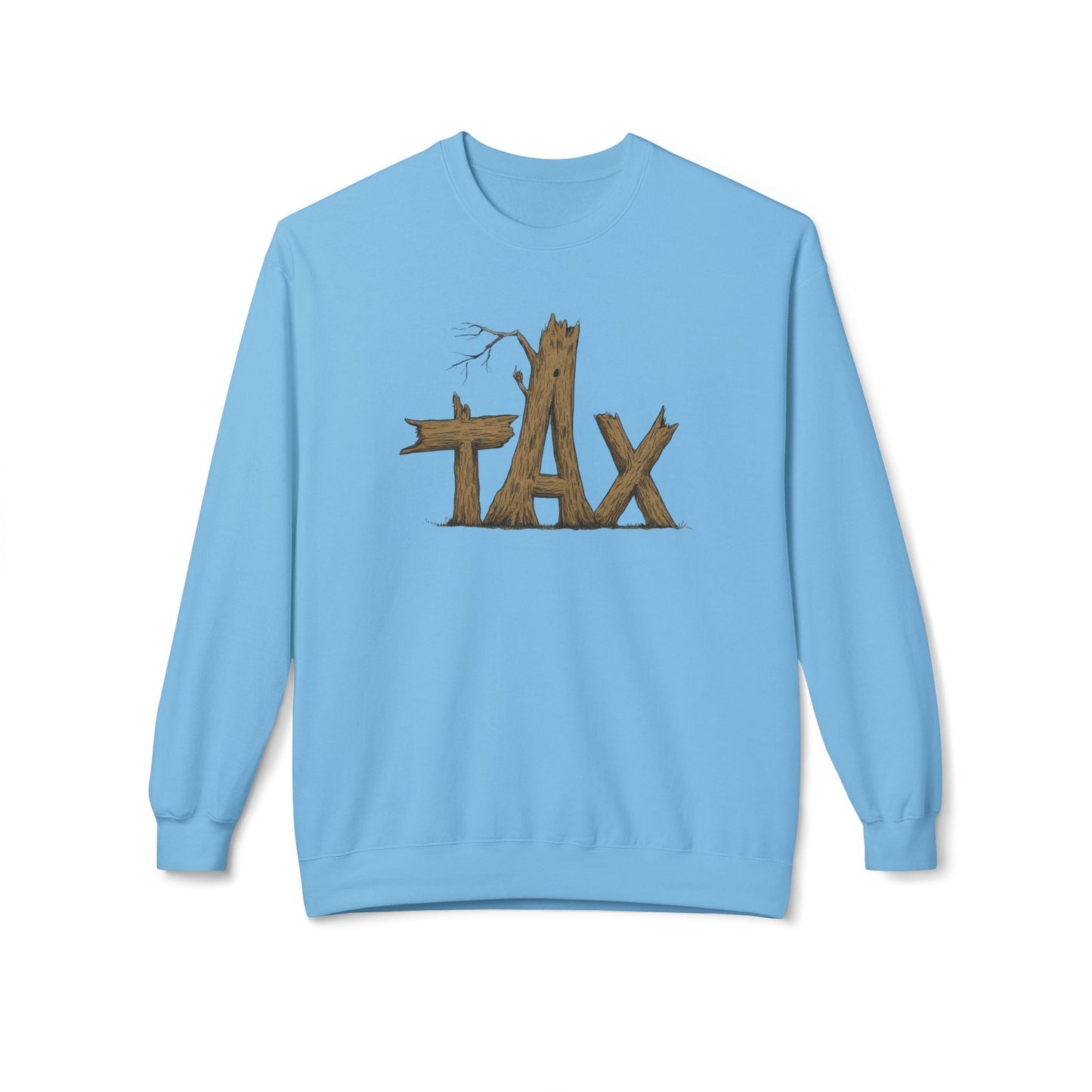 Wood Tax Unisex Fleece Crewneck Sweatshirt