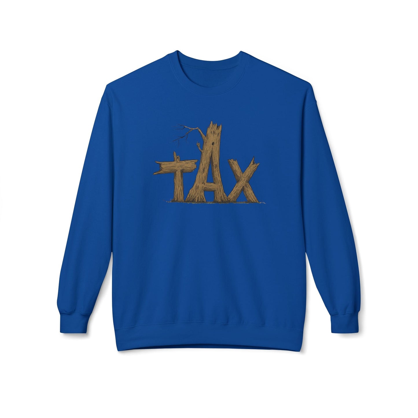 Wood Tax Unisex Fleece Crewneck Sweatshirt
