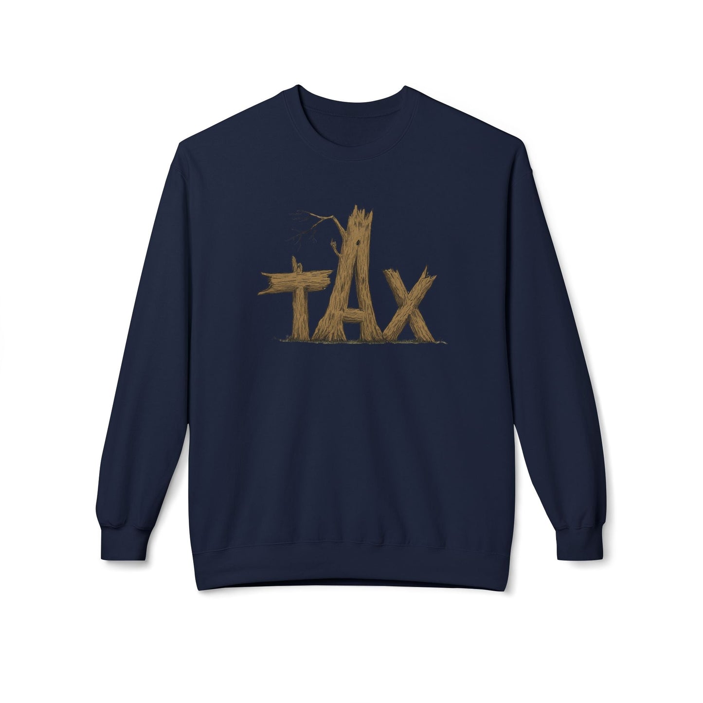Wood Tax Unisex Fleece Crewneck Sweatshirt