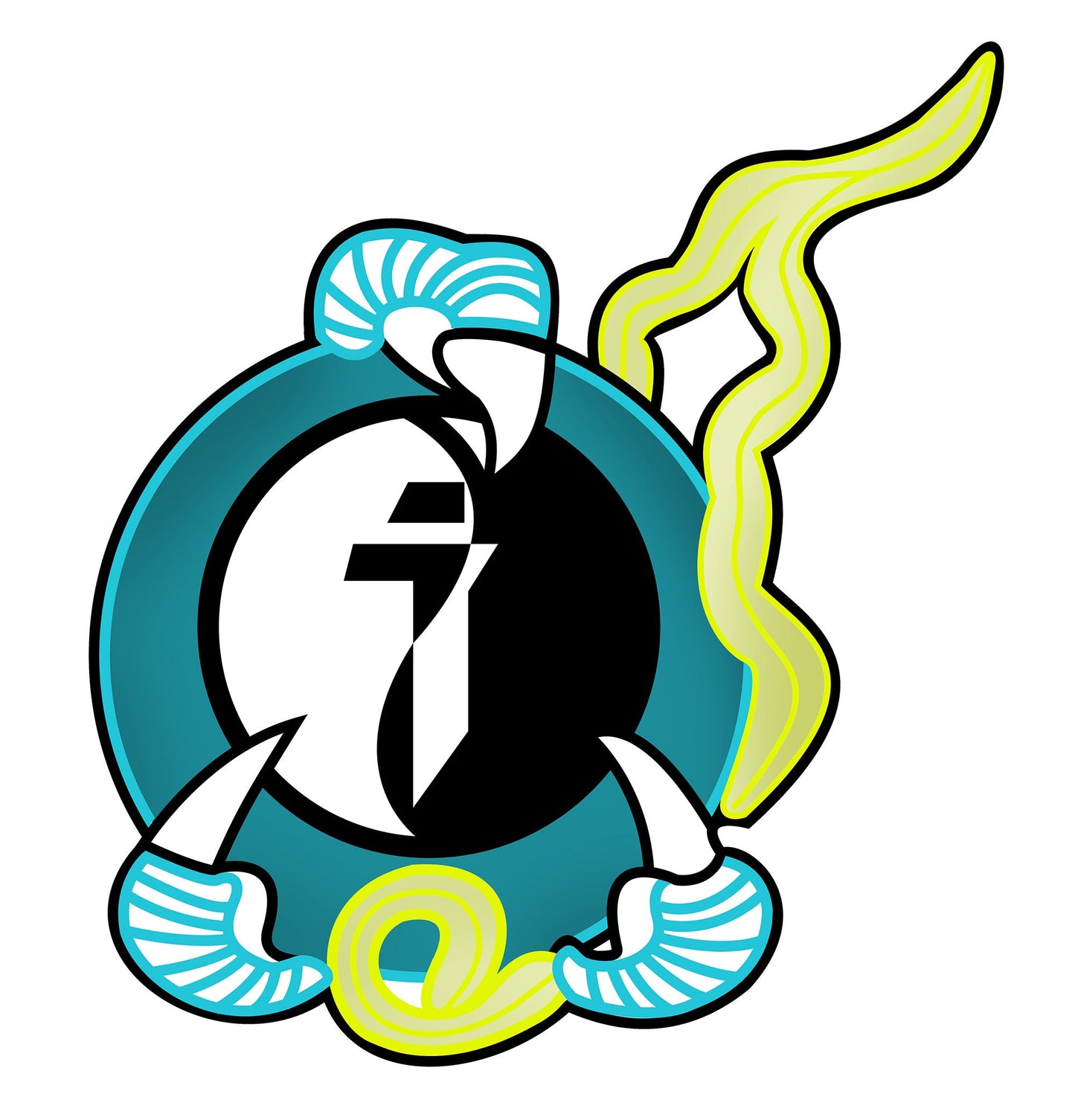 Blue Yin Yang Dragon Claw Crewneck