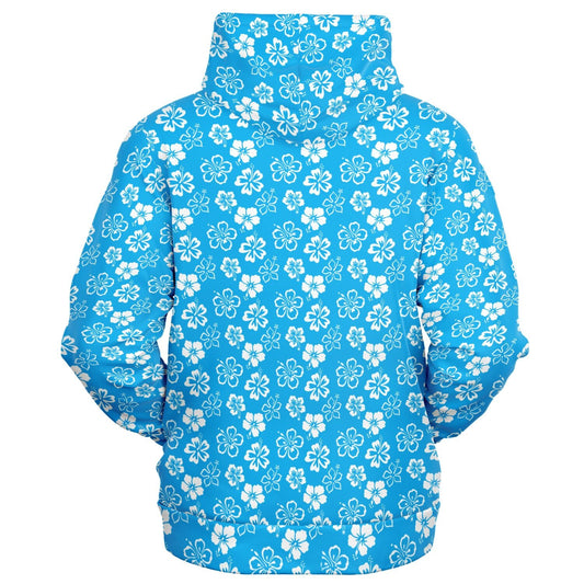 Rad Palm Blue Aloha Zip Up Hoodie