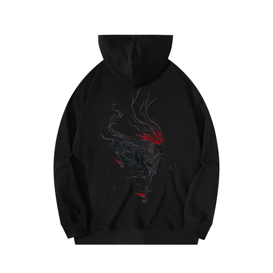 KH9229 Reindeer Embroidery Hoodie