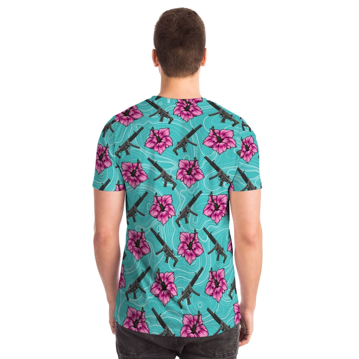 Rad Palm High Capacity Hibiscus Teal Unisex T-Shirt
