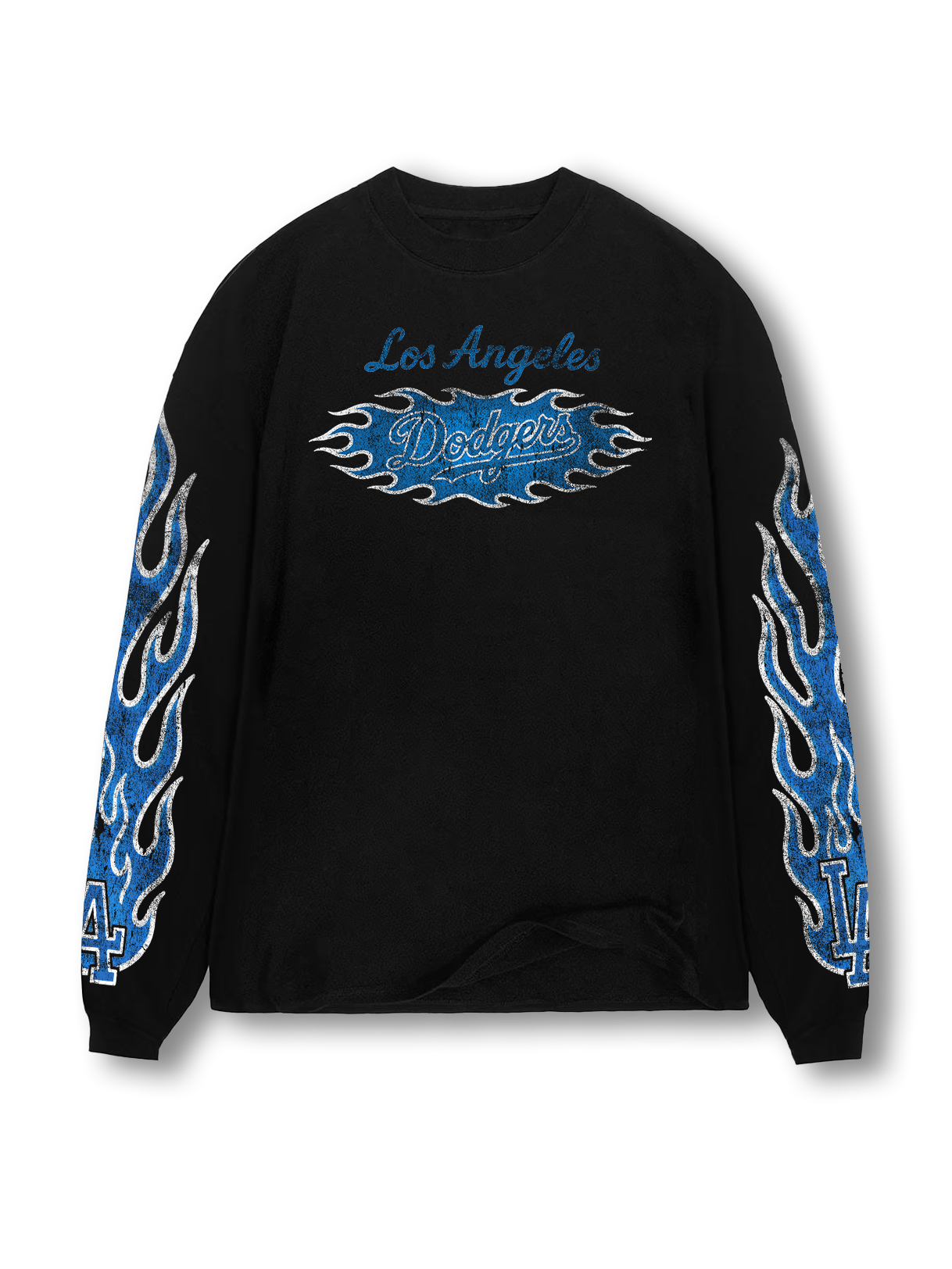 Black - Blue Flame Long Sleeve