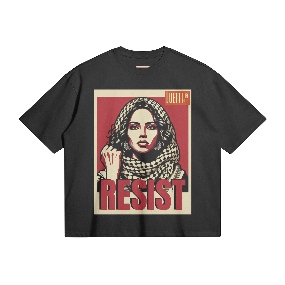 RESIST Boxy Cropped Premium Cotton Tee - Not eligible for returns or exchanges.