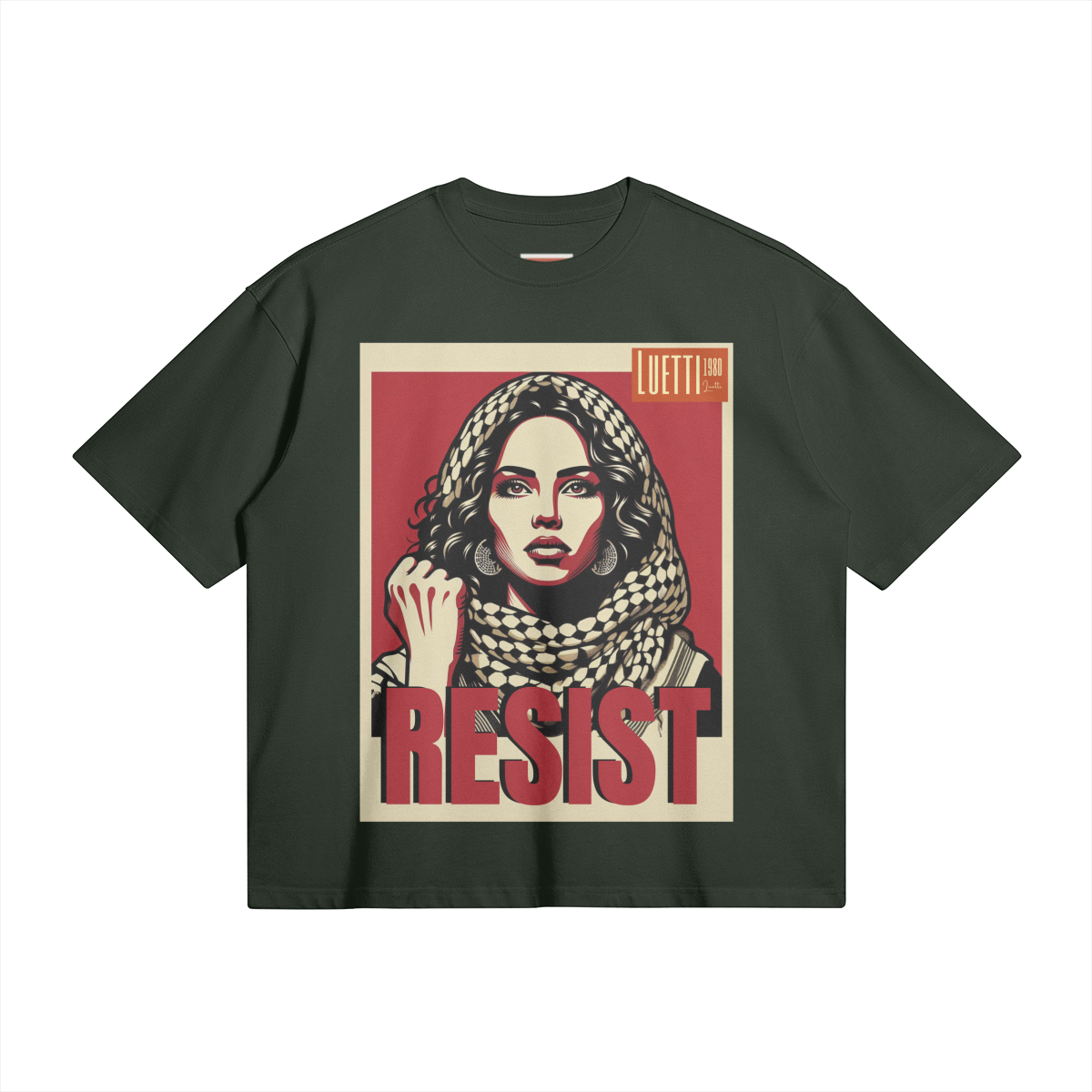 RESIST Boxy Cropped Premium Cotton Tee - Not eligible for returns or exchanges.