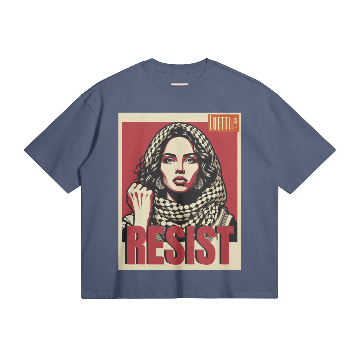 RESIST Boxy Cropped Premium Cotton Tee - Not eligible for returns or exchanges.