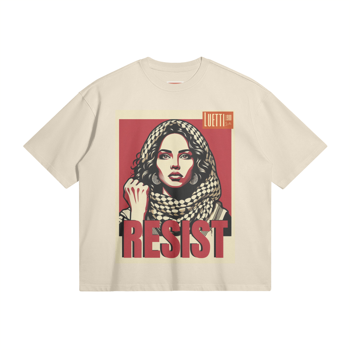 RESIST Boxy Cropped Premium Cotton Tee - Not eligible for returns or exchanges.