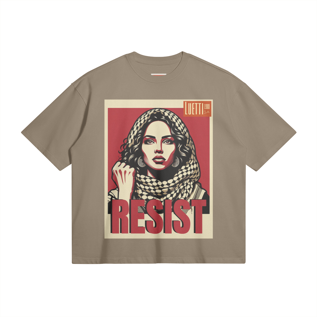 RESIST Boxy Cropped Premium Cotton Tee - Not eligible for returns or exchanges.