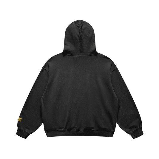 Wu-Tang inspired West Bank Logo Oversized Faded Hoodie