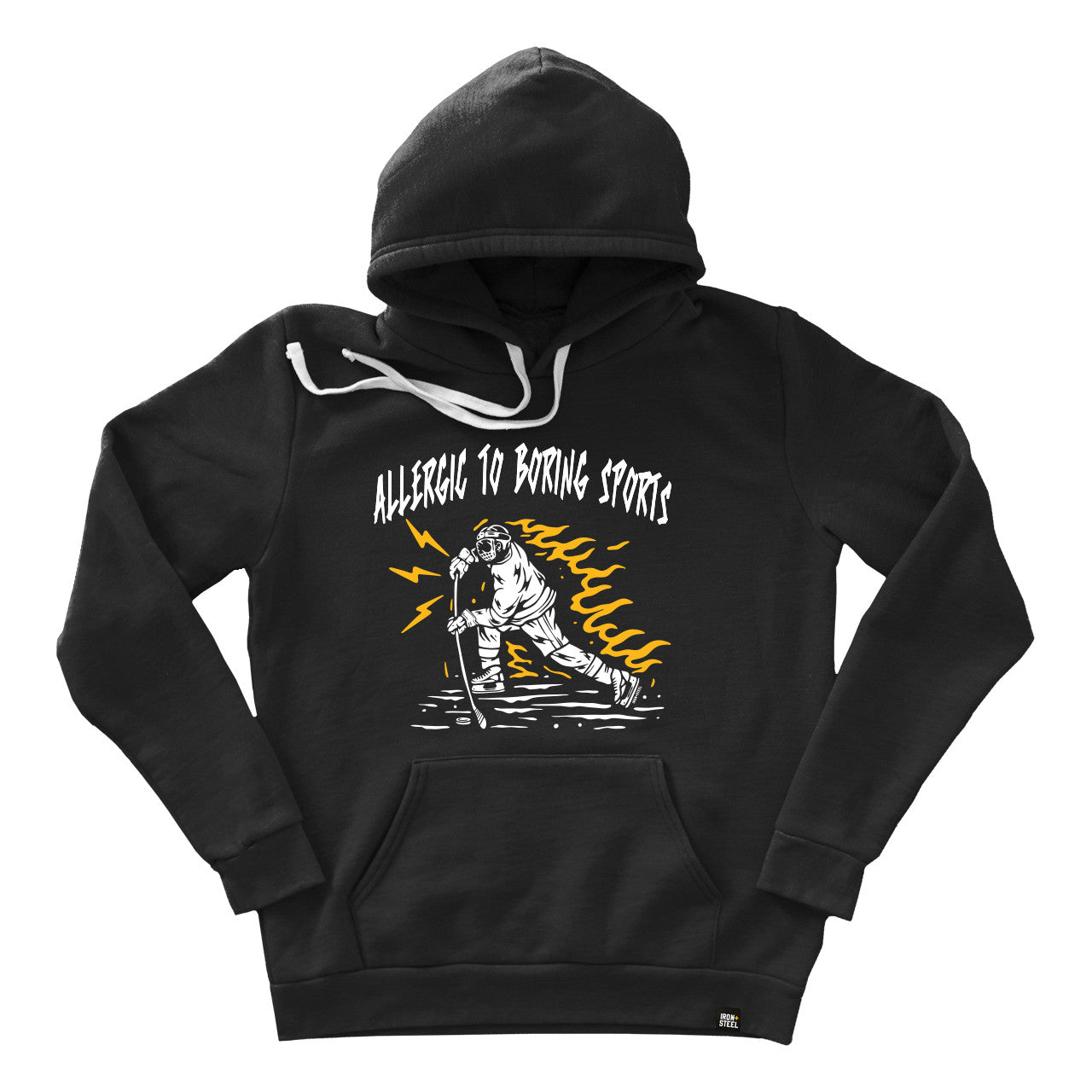 Allergic To Boring Sports Hockey Soft Fleece Hoodie