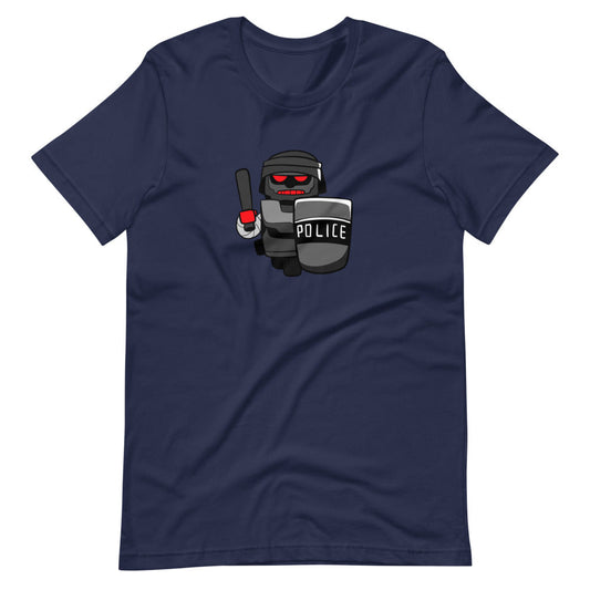 InHuman Police Robot Cartoon Short Sleeve Unisex T-Shirt