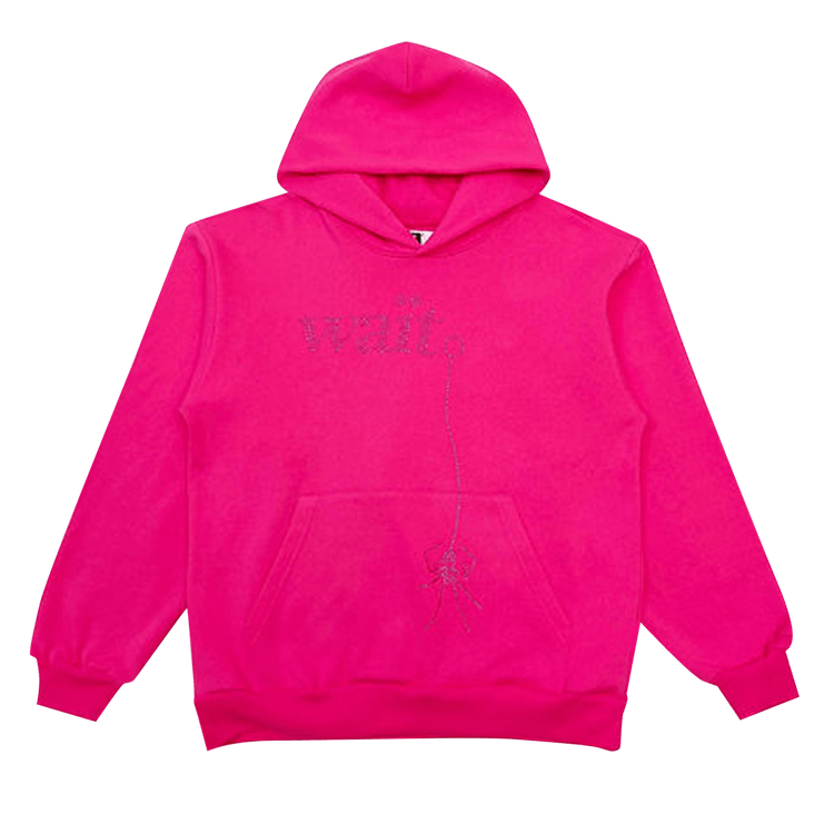 Sp5der Wait Stone Rhinestone Hoodie 'PInk'