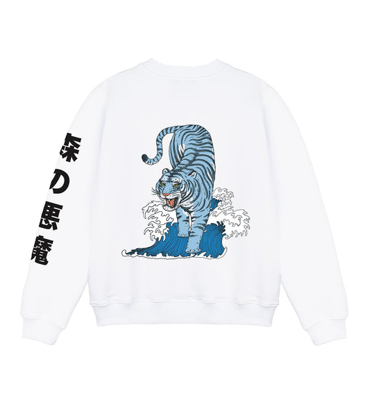 Blue Tiger Ocean Crewneck