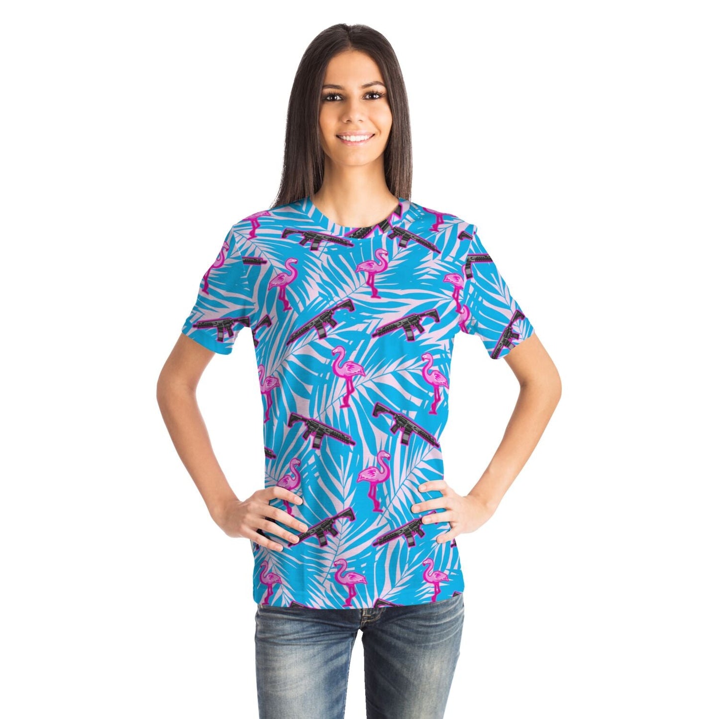 Rad Palm Front Line Flamingo Unisex T-Shirt
