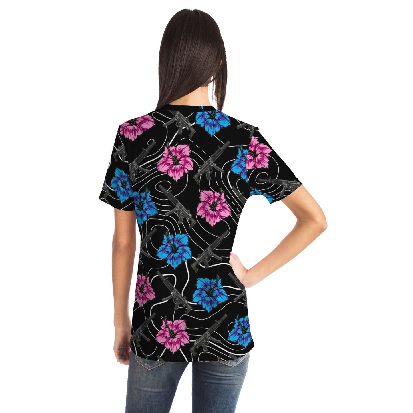 Rad Palm High Capacity Hibiscus Black T-Shirt