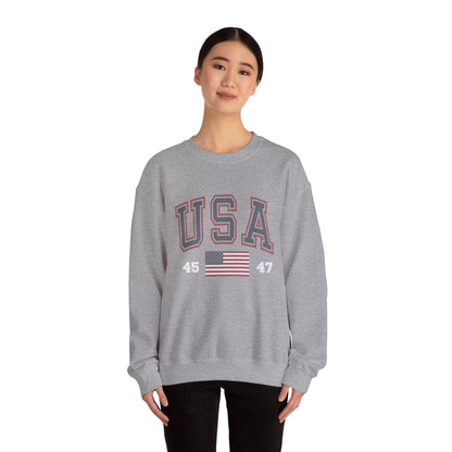 Unisex Vintage USA Crewneck Sweatshirt - Casual, Comfy American Style