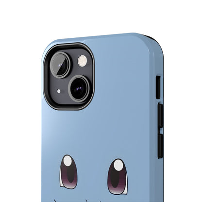 Blue Turtle Simple Blue Smile Tough Phone Case | Anime
