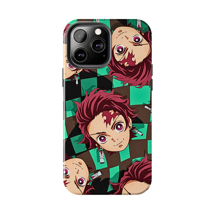 Tanjiro Kamado Head Pattern Tough Phone Case | Anime - Demon Slayer