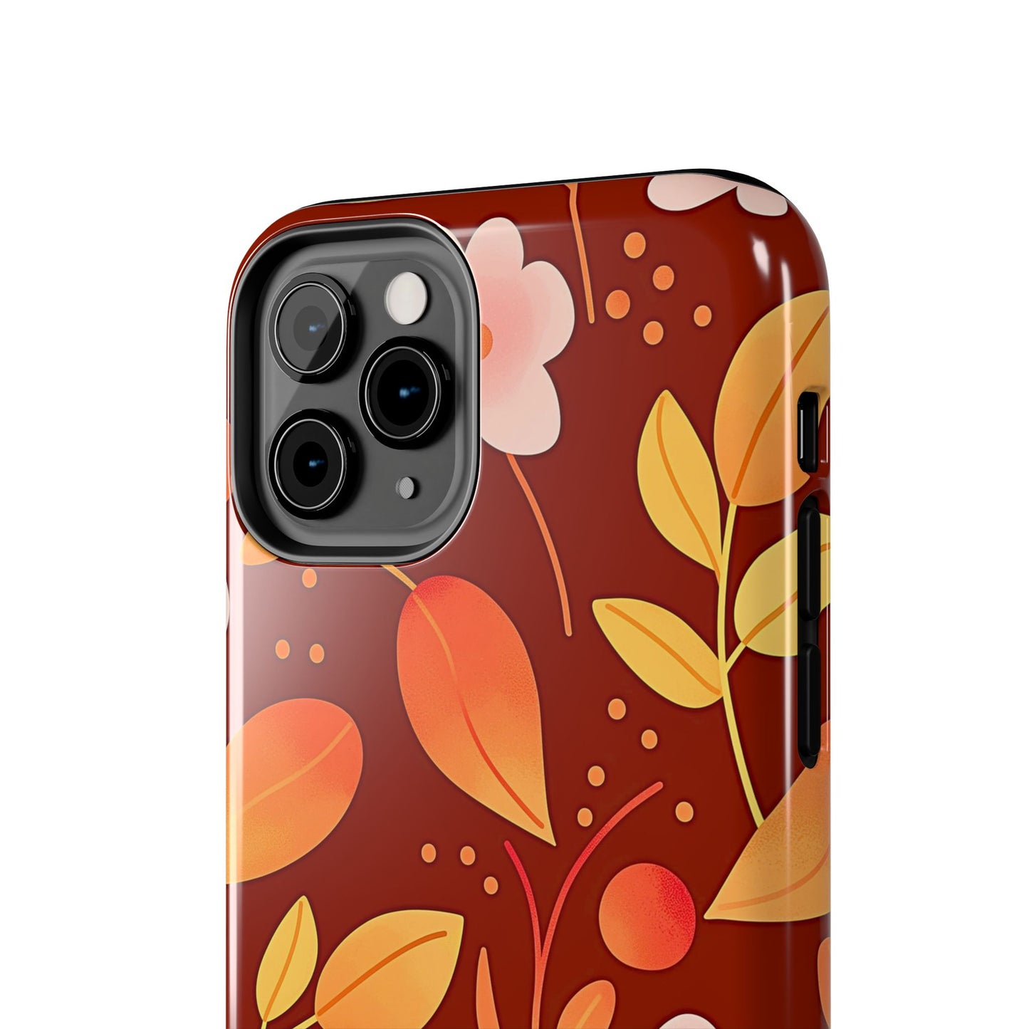 Autumn Fall Leaf Pattern Tough Phone Case | Aesthetic