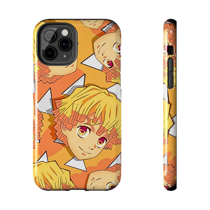 Zenitsu Agatsuma Haori Head Pattern Tough Phone Case | Anime - Demon Slayer