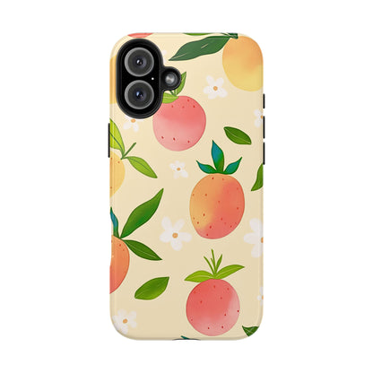 Mango Orange Fruit Pattern Tough Phone Case | Aesthetic