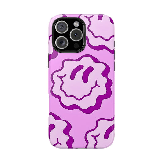 Waving Smile Preppy Pinky Tough Phone Case | Aesthetic