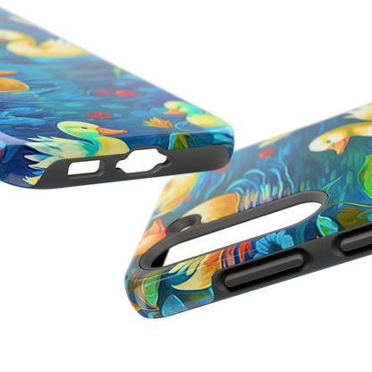 Ducks in the Pond Pattern Style Tough Phone Case | Animals