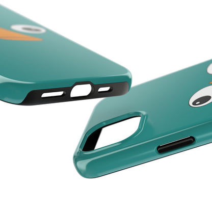 Phineas and Ferb Perry Platypus Eyes Teal Expression Tough Phone Case | Cartoon
