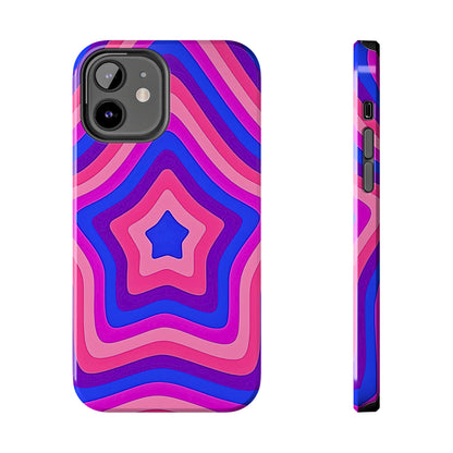 Funda resistente para teléfono con diseño de estrella retro | Estética