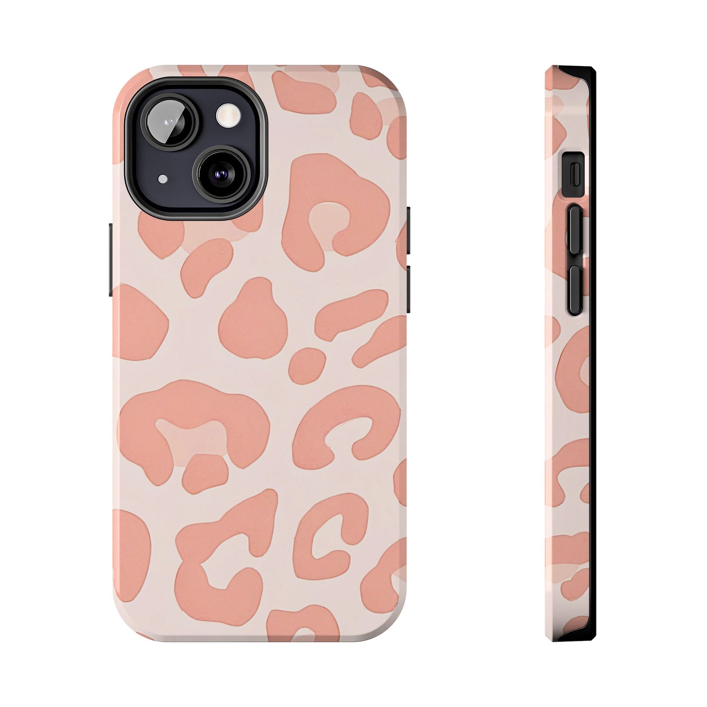 Funda resistente para teléfono con estampado de leopardo rosa preppy | Estética