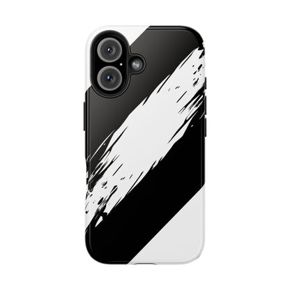 Funda/cubierta resistente para teléfono con rayas diagonales en blanco roto | Estética