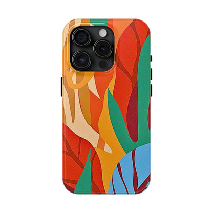 Abstract Autumn Leaves Tough Phone Case | Aesthetic