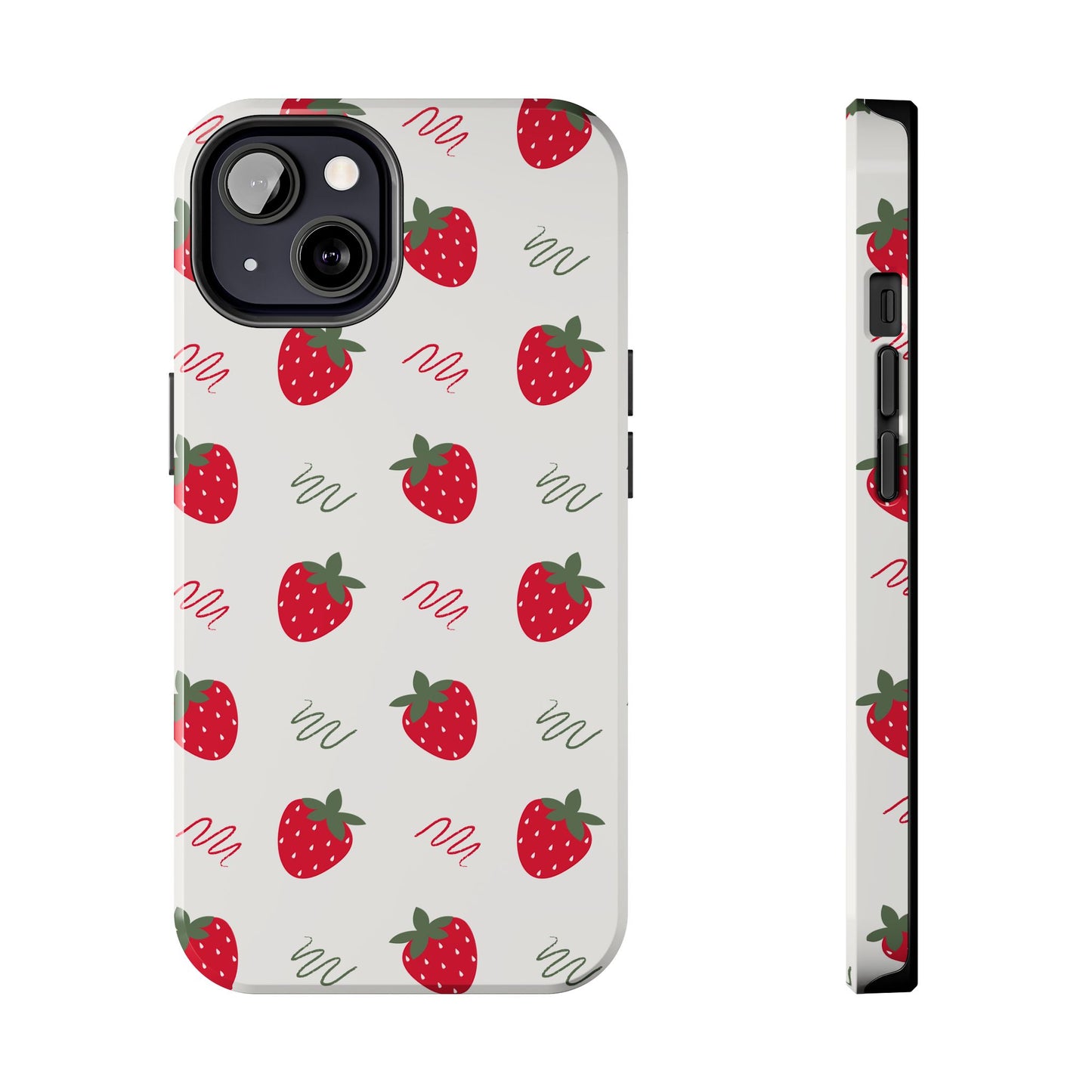 Strawberry Doodle Delight Tough Phone Case | Food