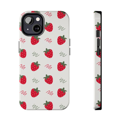 Strawberry Doodle Delight Tough Phone Case | Food