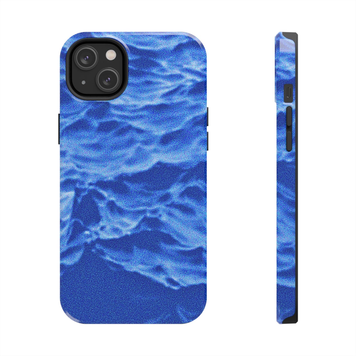 Funda resistente para teléfono azul oscuro con olas del océano borrosas | Estética