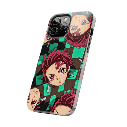 Tanjiro Kamado Head Pattern Tough Phone Case | Anime - Demon Slayer