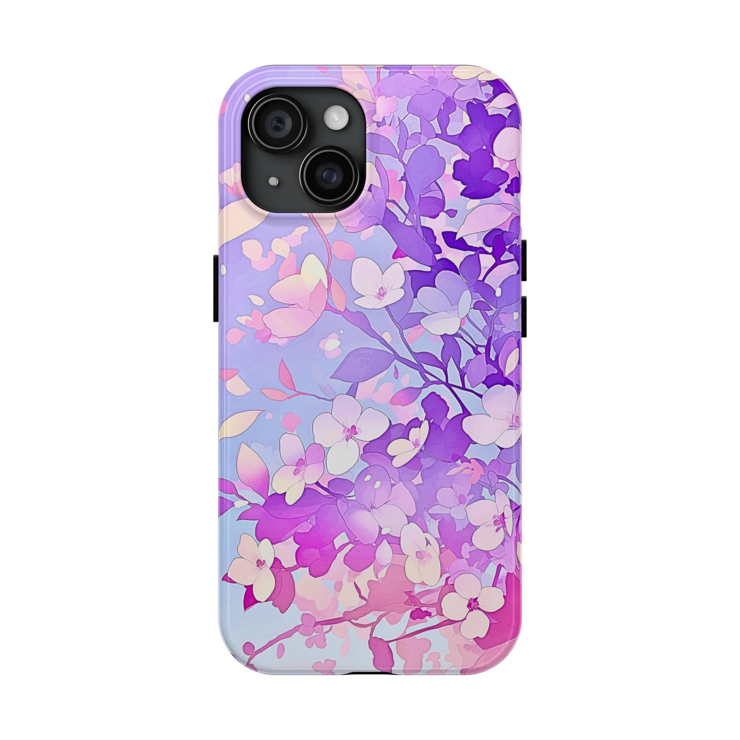 Funda resistente para teléfono con delicados estampados florales en tonos pastel | Estética