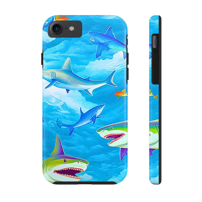 Sharks in the Sky Pattern Style Tough Phone Case | Animals
