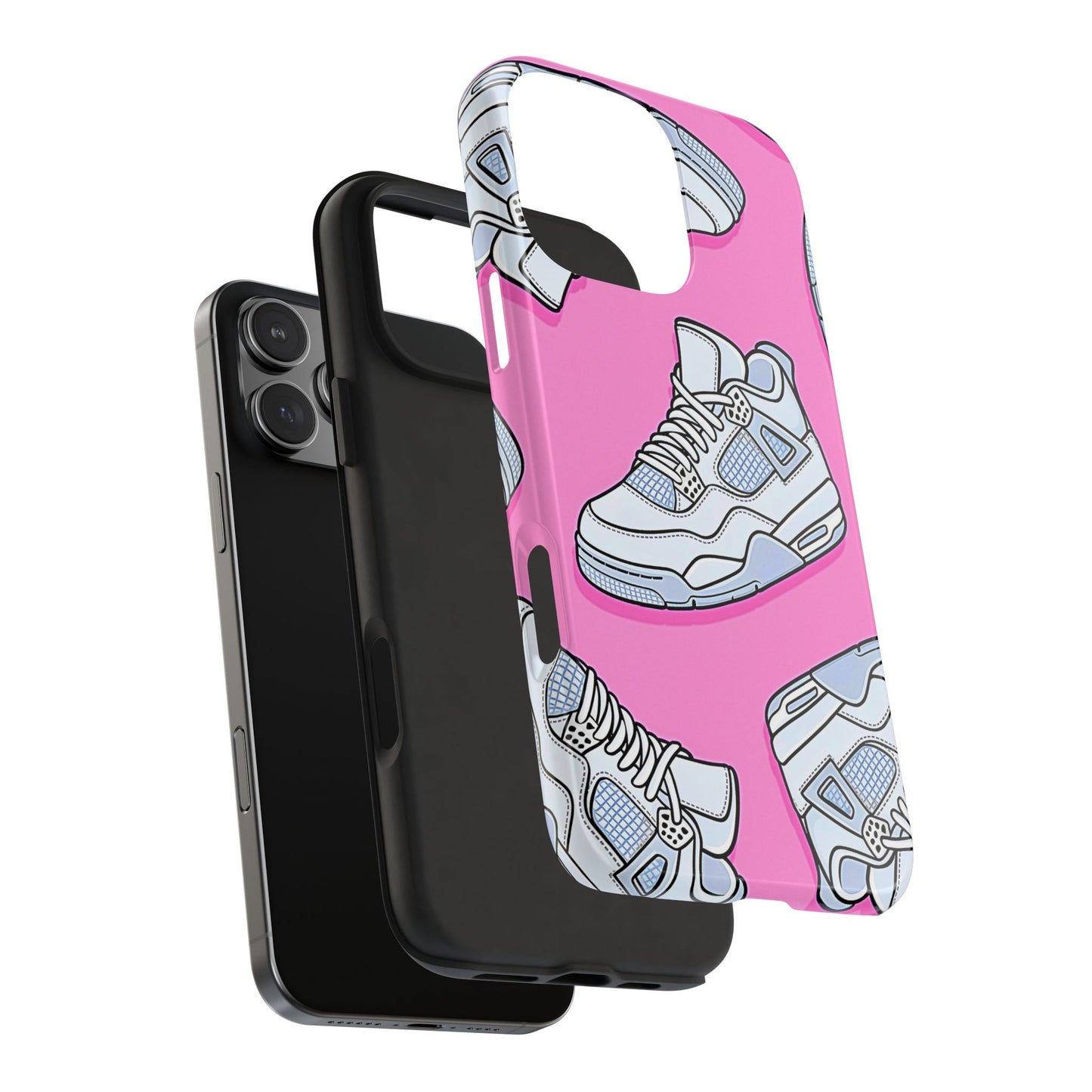 Funda resistente para teléfono con diseño de zapatillas Jordan 4 blancas | Estética