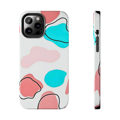 Abstract Shapes Preppy Pastel Style (Version 1) Tough Phone Case | Aesthetic