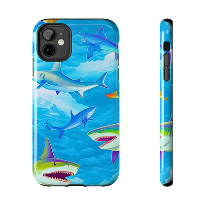 Sharks in the Sky Pattern Style Tough Phone Case | Animals