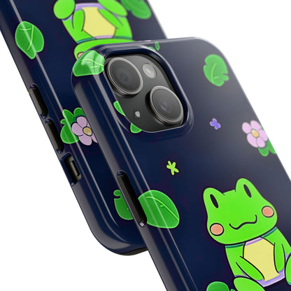 Adorable Froggy Black Tough Phone Case | Animals