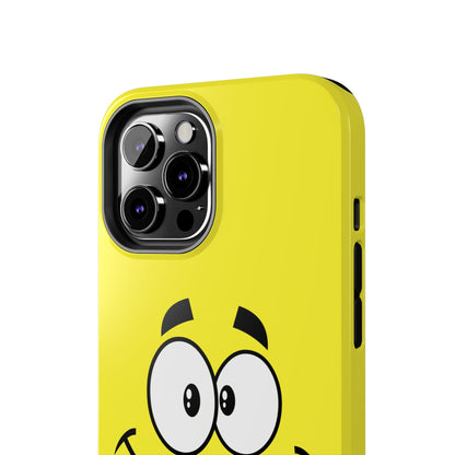 Smiley Happy Face Yellow Minimalist Cartoon Tough Phone Case | Funny
