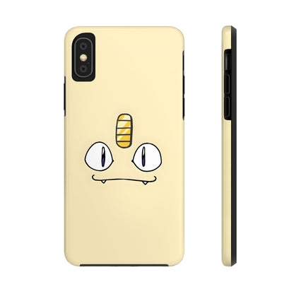 Cat Minimal Gold Coin Face Tough Phone Case | Anime